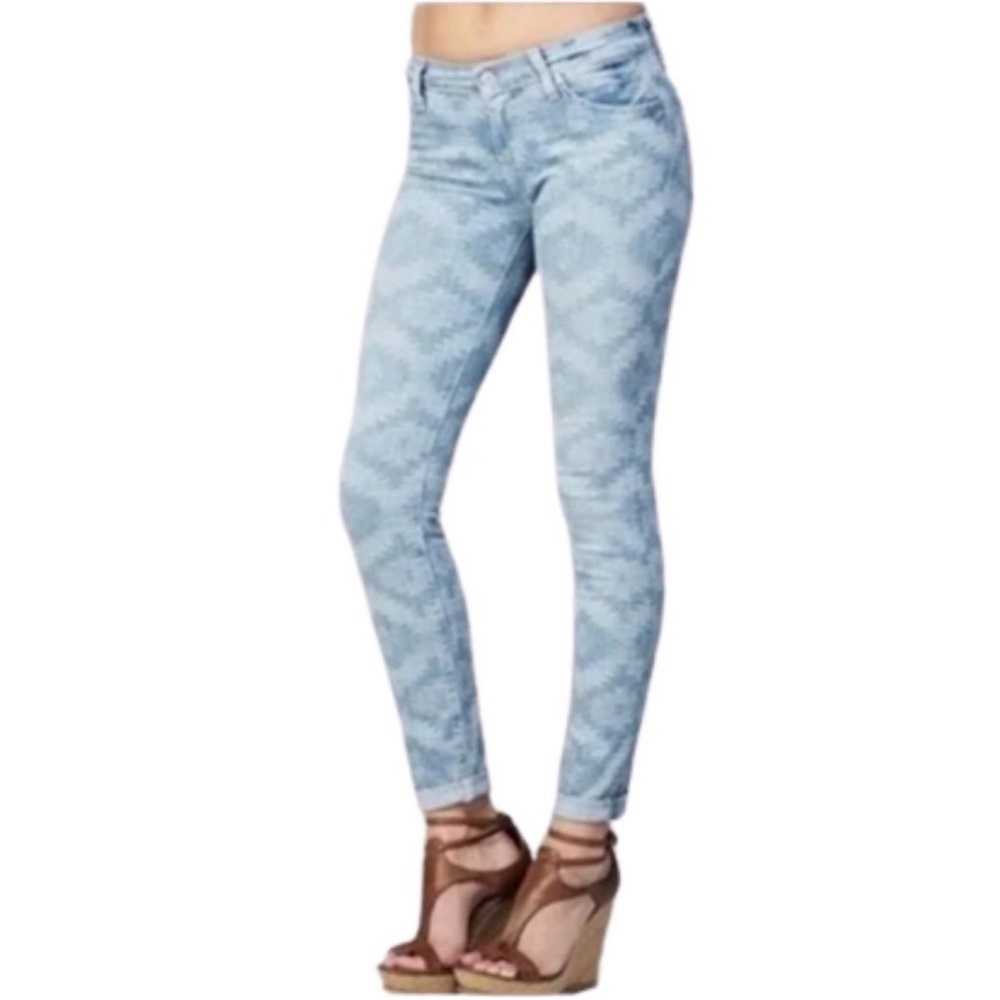 7 For All Mankind Boho Printed Skinny Jeans Women’s Size 27 Bohemian 7FAM aztec